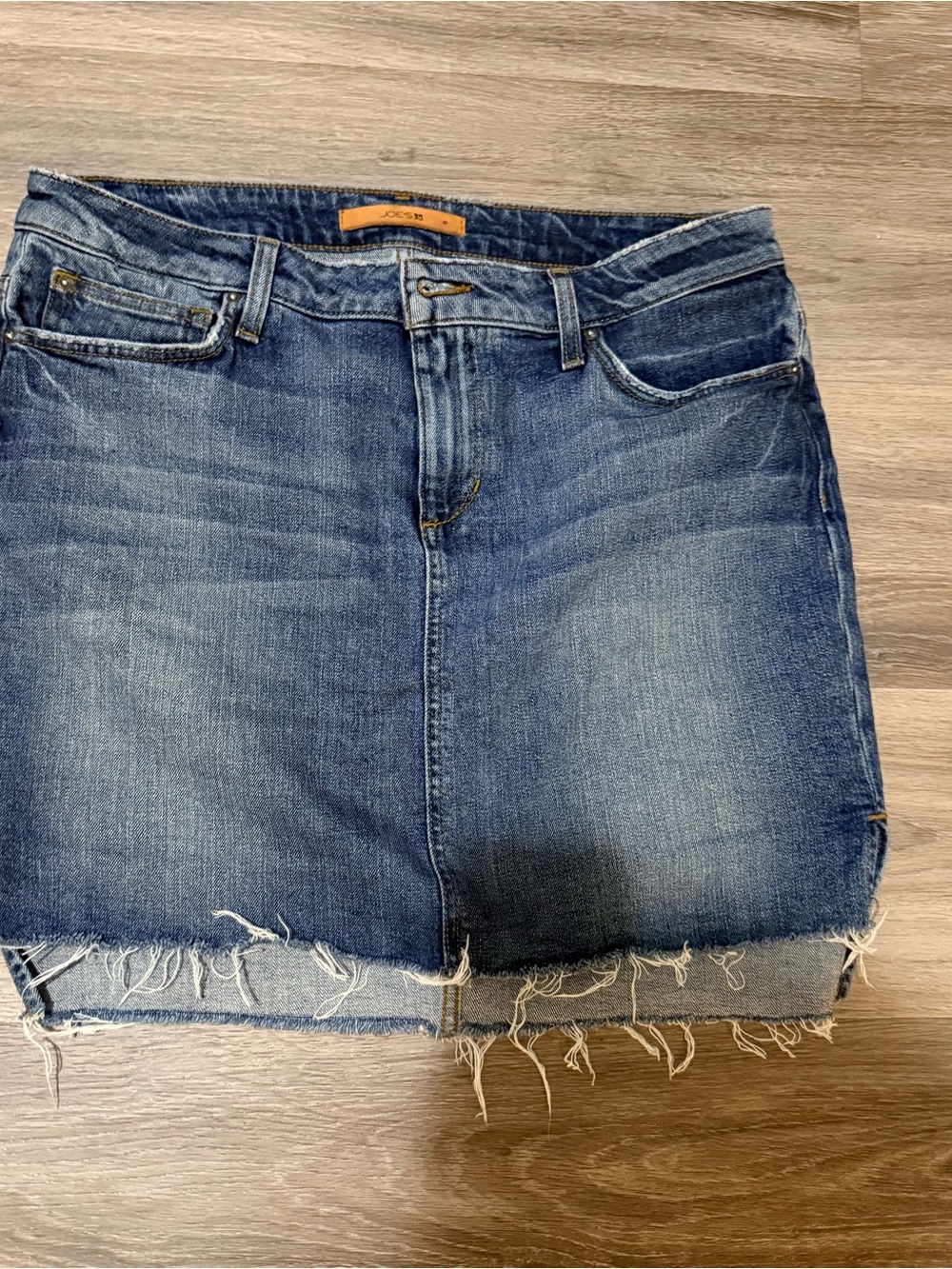 Joe's Jeans Distressed Blue Denim Mini Skirt